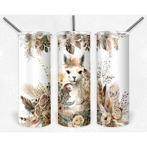 boho llama 20 fl oz metal insulated tumbler, metal tumbler, stainless st…